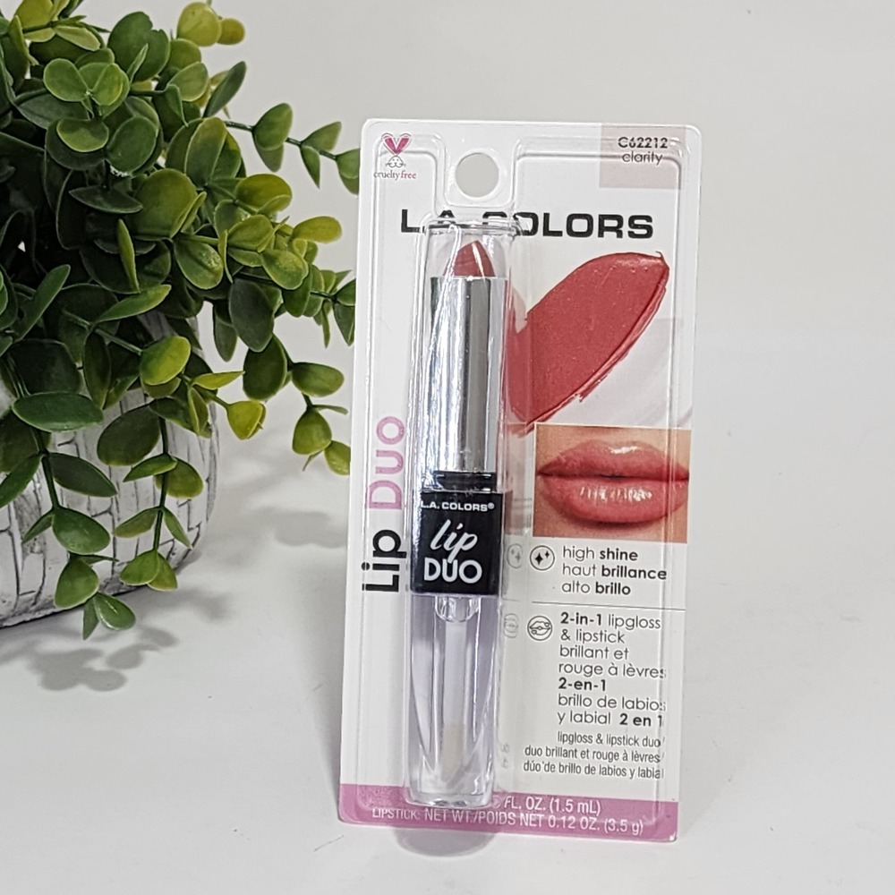 L.A. Colors Lip Duo High Shine Moisturizing Lipstick - Clarity C62212